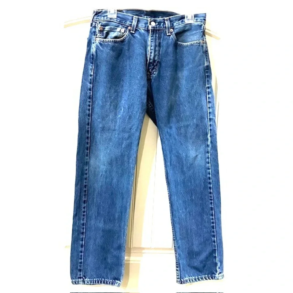 Levi's 505 Jeans Men's 32x30 (30x28) Regular Fit Straight Leg Denim Medium Wash